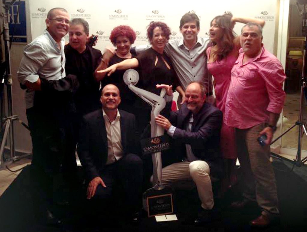 Ernesto Daranas, Carlos de la Huerta, Marilyn Solaya, Osmani Olivares, Laura de la Uz y el director español Benito Zambrano, entre otros amigos